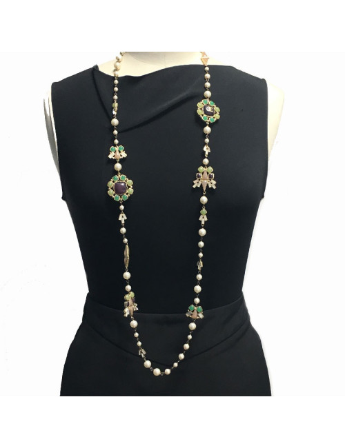 Sautoir CHANEL perles nacrés couture 