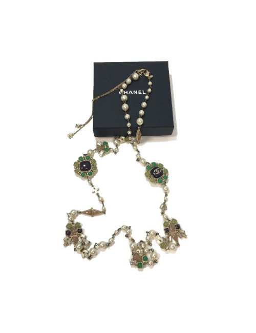 Sautoir CHANEL perles nacrés couture 