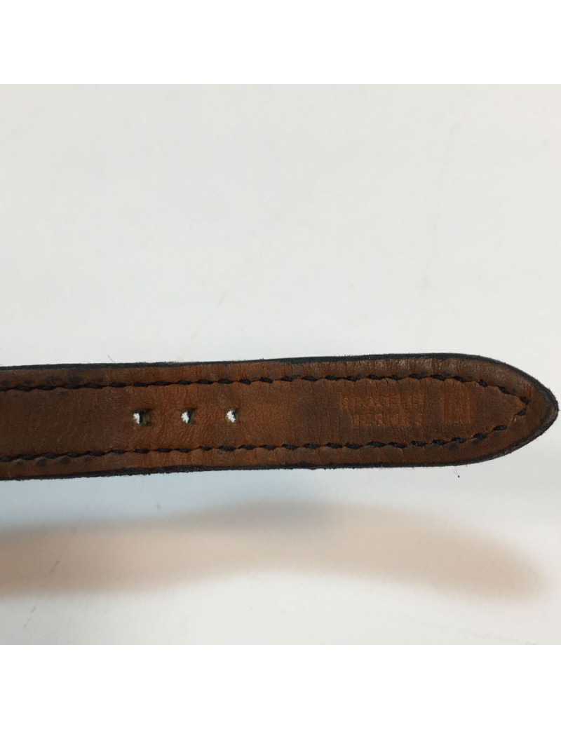 Montre HERMES Kelly II double tour en cuir noir