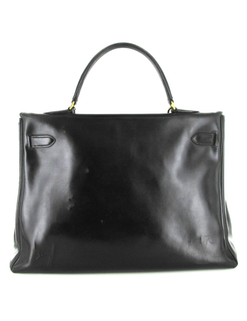 Kelly 35 HERMÈS Vintage black box leather