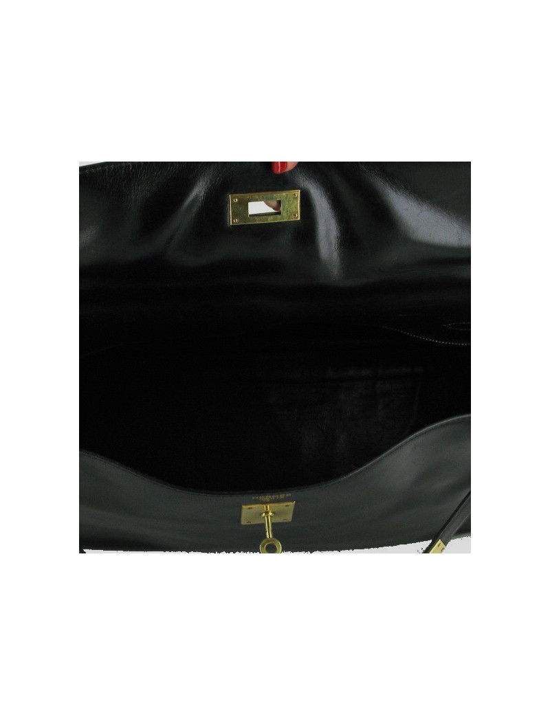 Kelly 35 HERMÈS Vintage black box leather