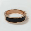 Bracelet Clic Clac HERMES émail noir et métal rose