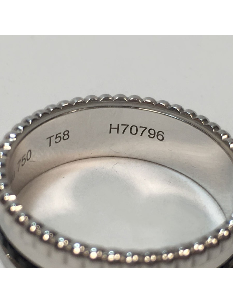 BOUCHERON Quatre Black Edition Small ring T58 in white gold and black PVD