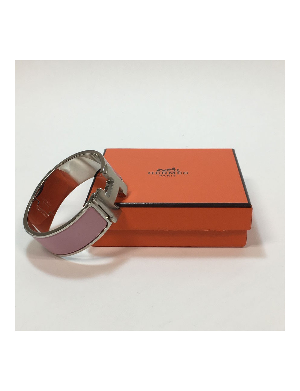 Bracelet clic clac HERMES émail violet PM