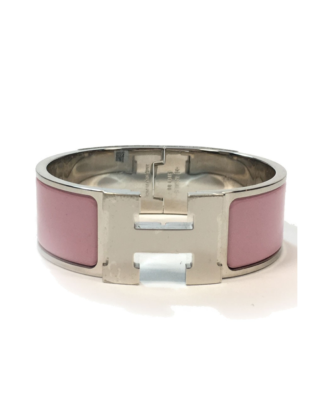 Bracelet clic clac HERMES émail violet PM