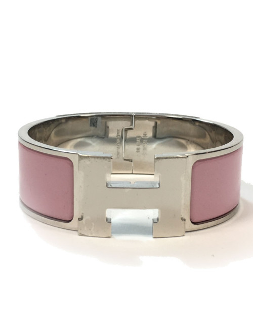 Bracelet clic clac HERMES émail violet PM