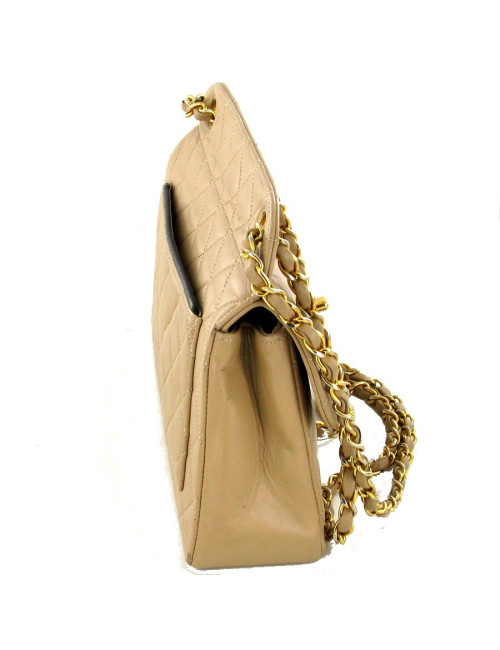 sac CHANEL chèvre beige