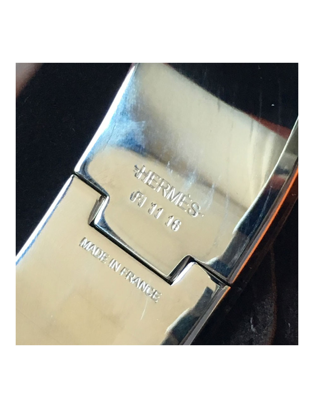 Bracelet clic clac HERMES émail violet PM