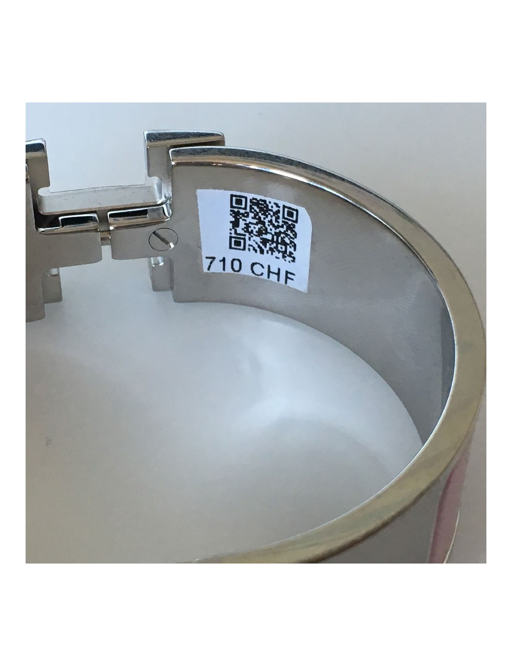 Bracelet clic clac HERMES émail violet PM