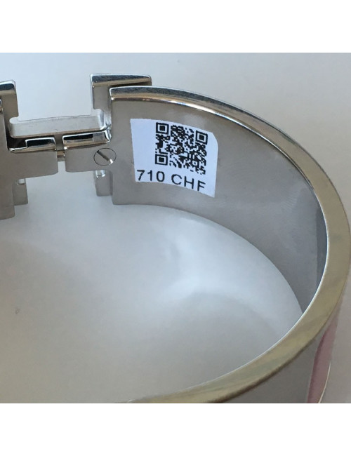 Bracelet clic clac HERMES émail violet PM