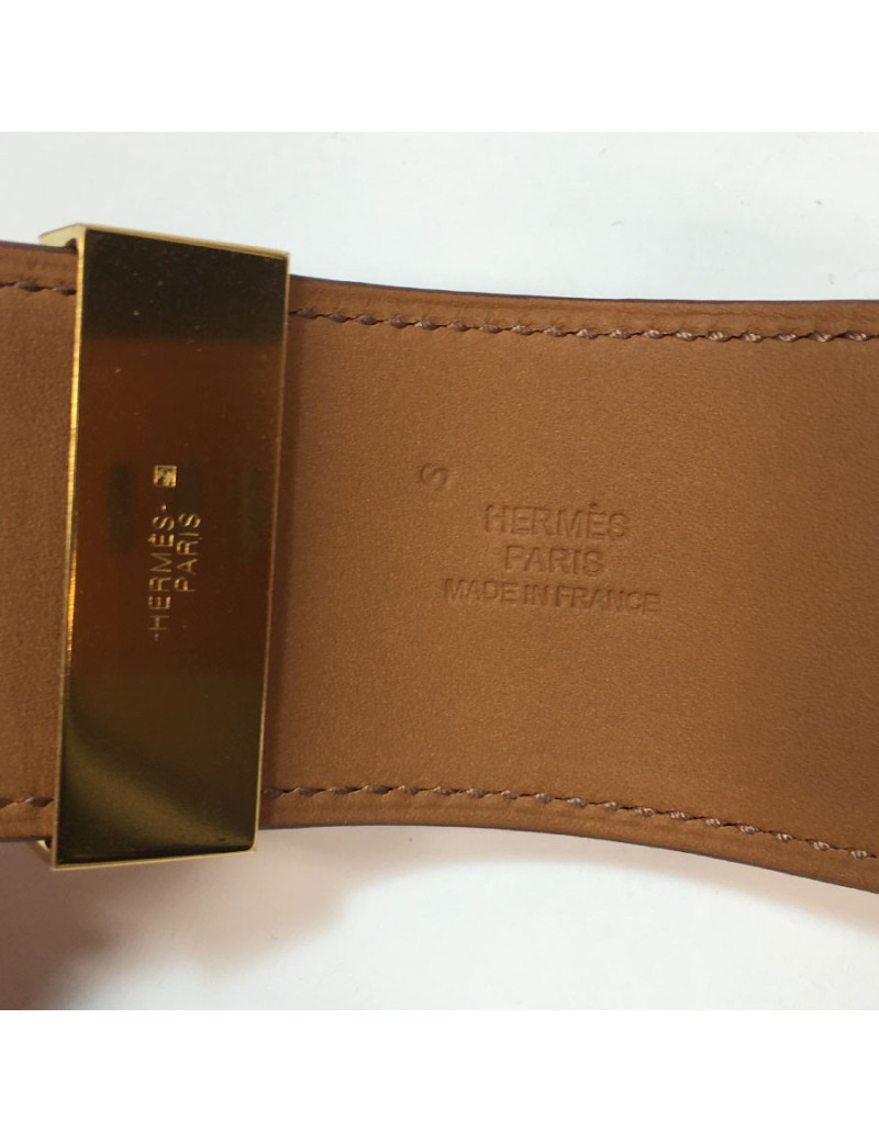 Manchette médor CDC HERMES en veau couleur sanguine