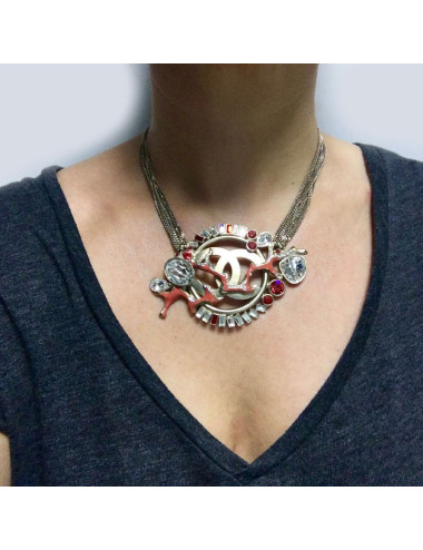 CHANEL chains and coral necklace 2