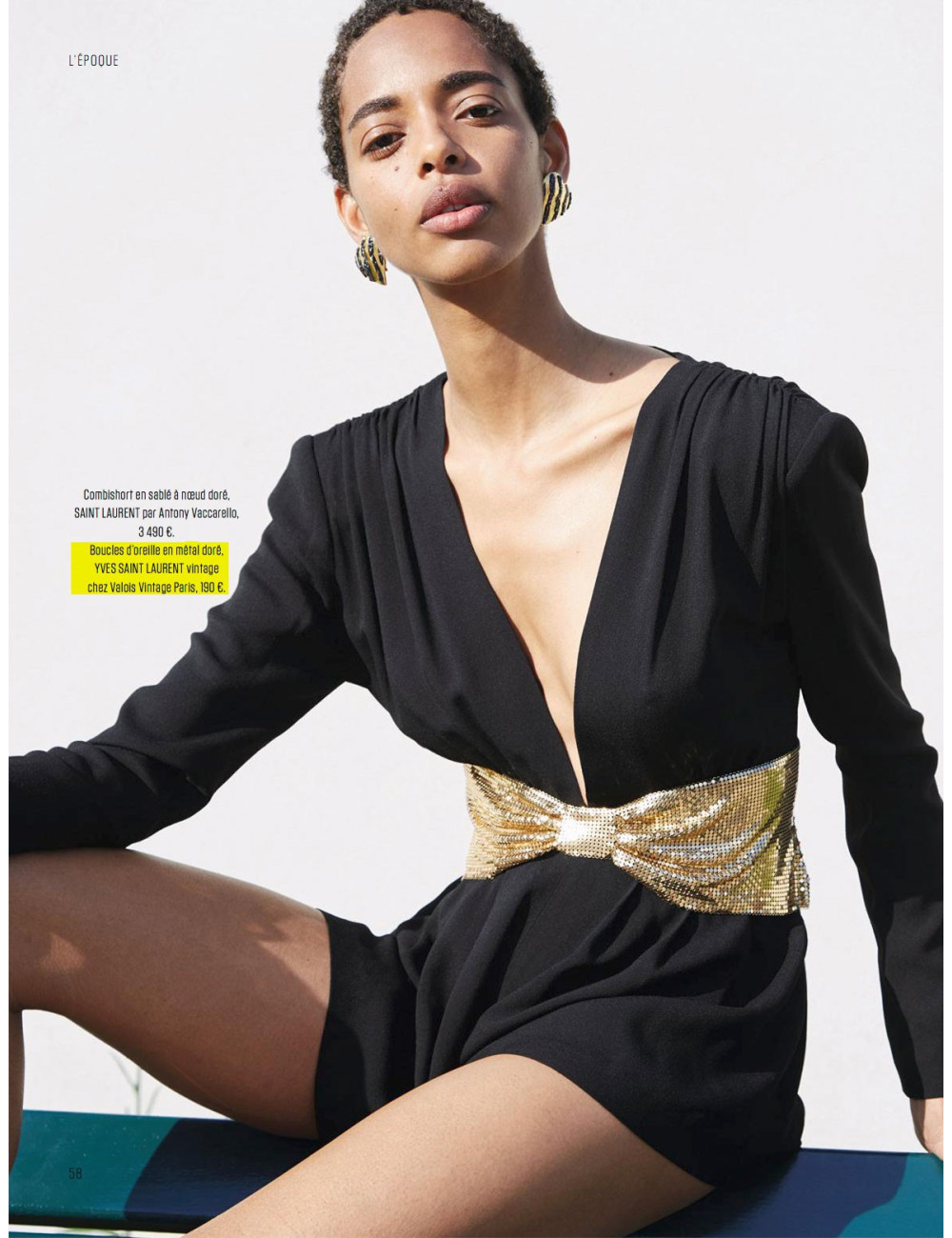 Boucles d'oreille YSL SAINT LAURENT Vintage