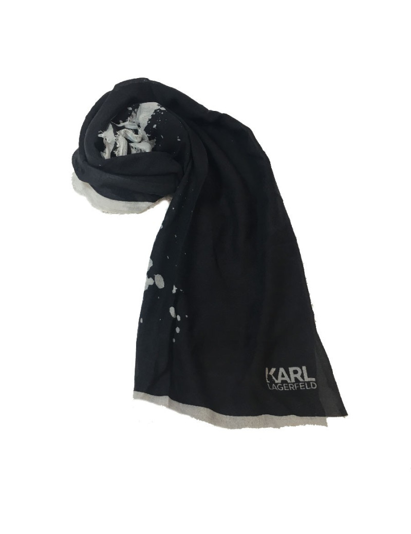 Foulard KARL LAGERFELD noir et blanc