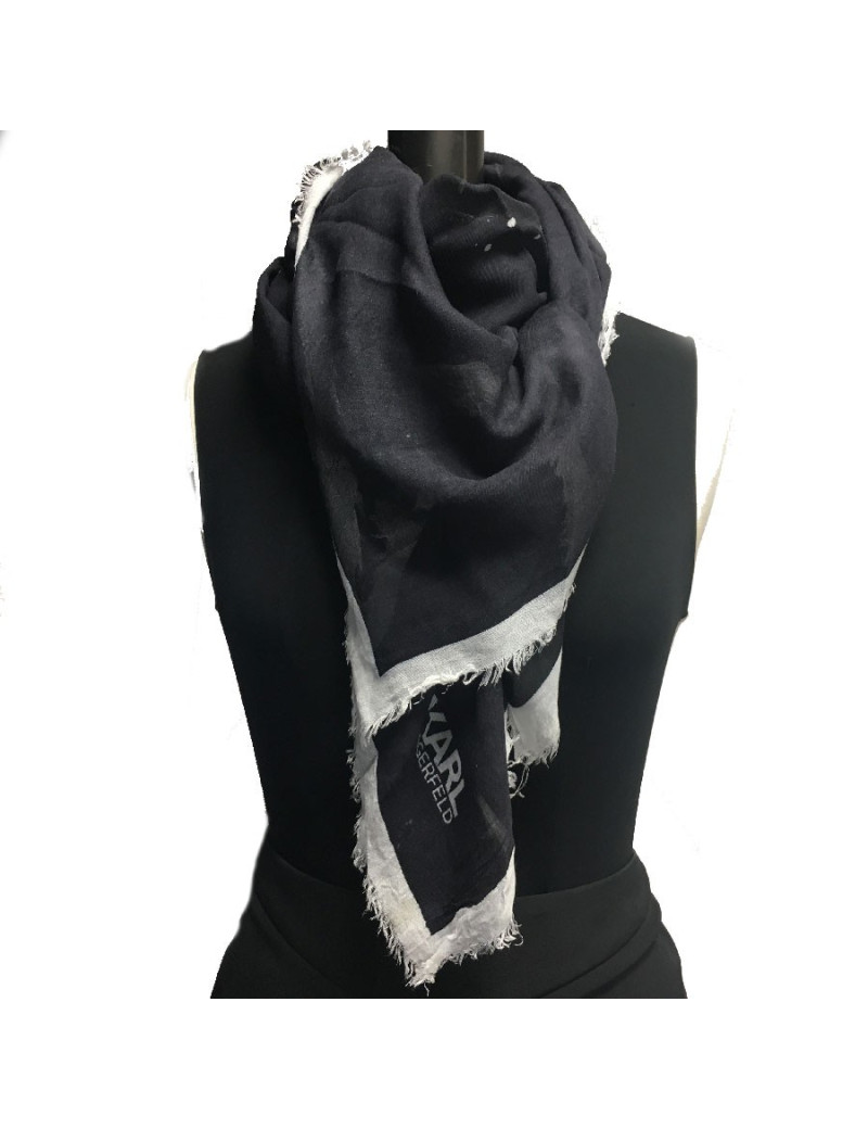 Echarpe KARL LAGERFELD noir et blanc