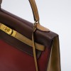 HERMES vintage Kelly 32 tricolor bag in leather