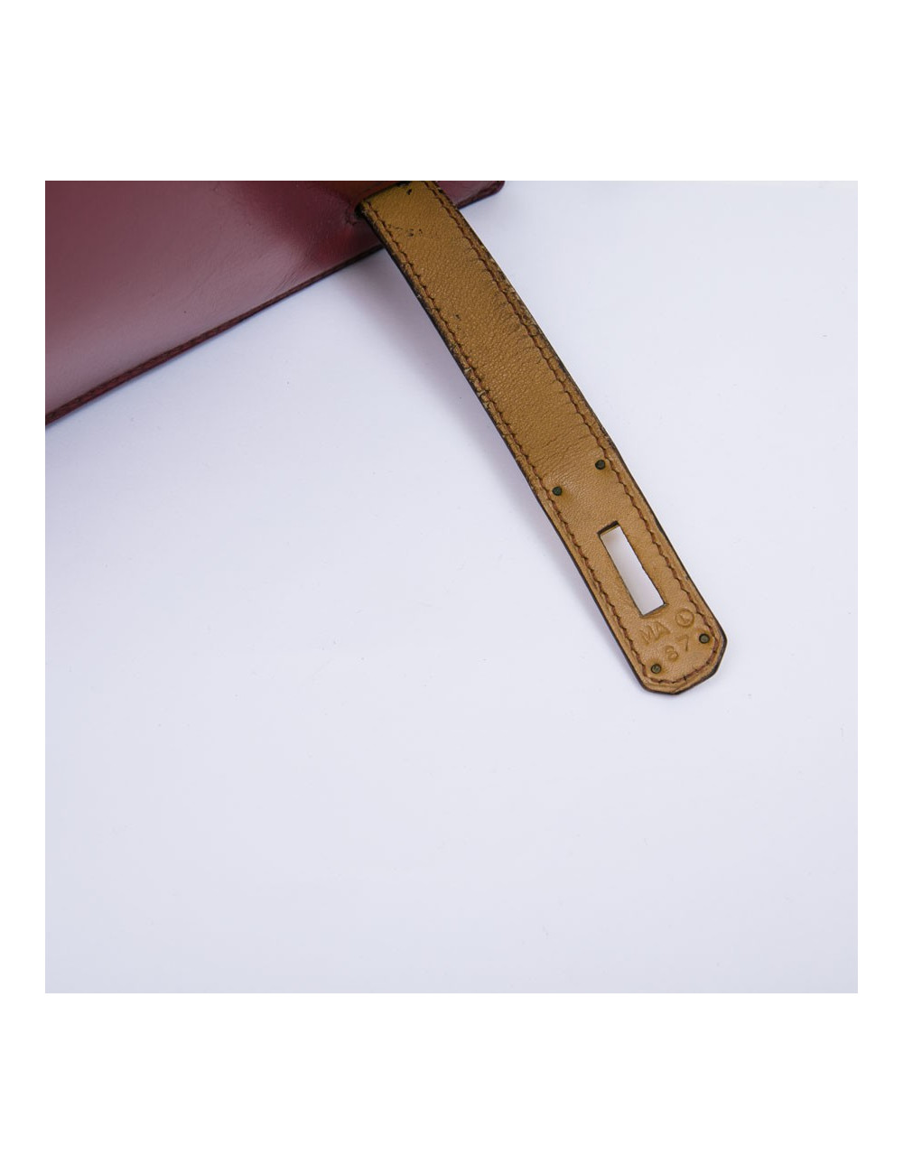 HERMES vintage Kelly 32 tricolor bag in leather