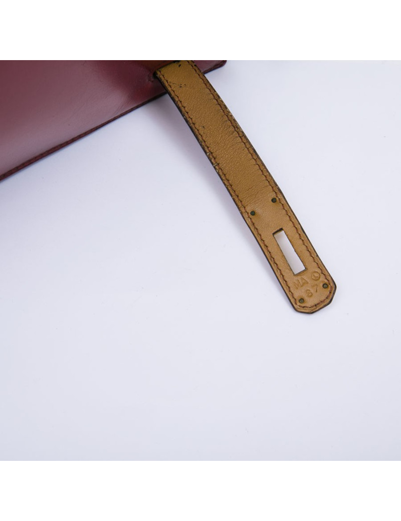 HERMES vintage Kelly 32 tricolor bag in leather