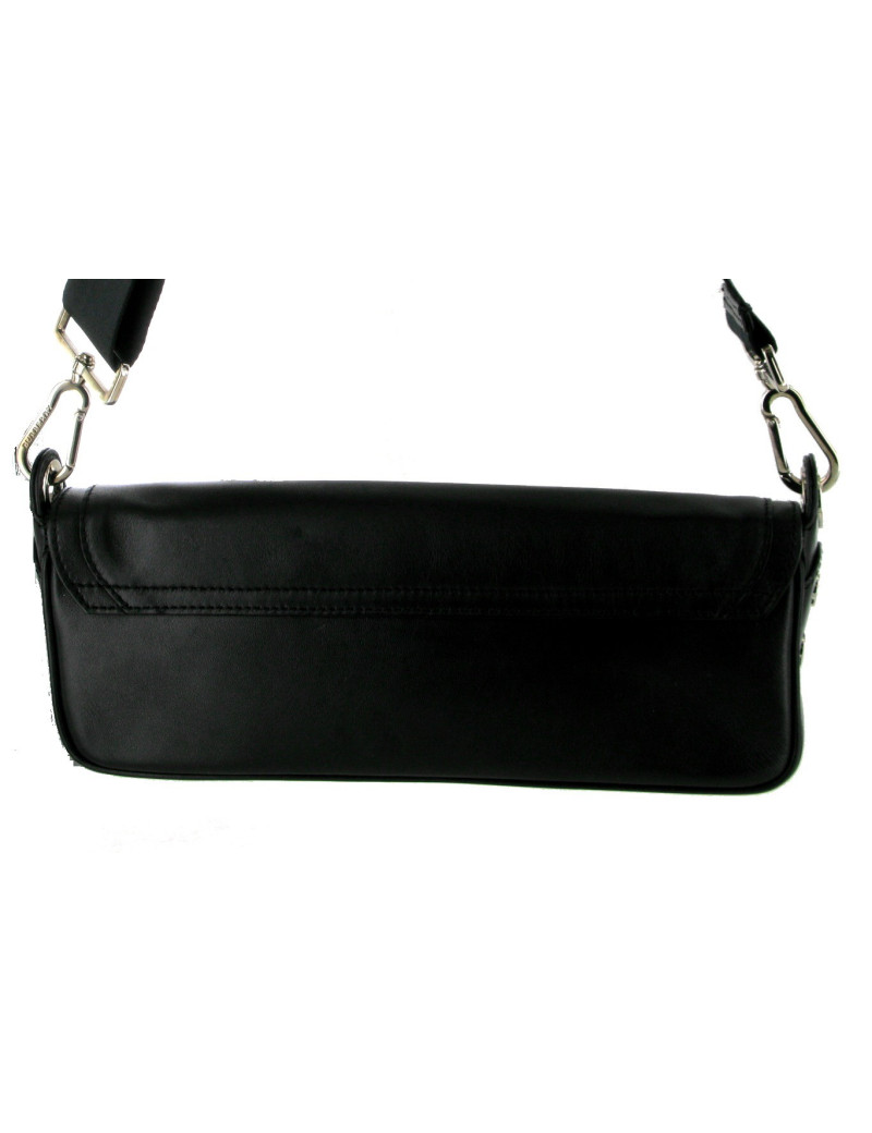 Pochette BURBERRY en veau lisse noir 