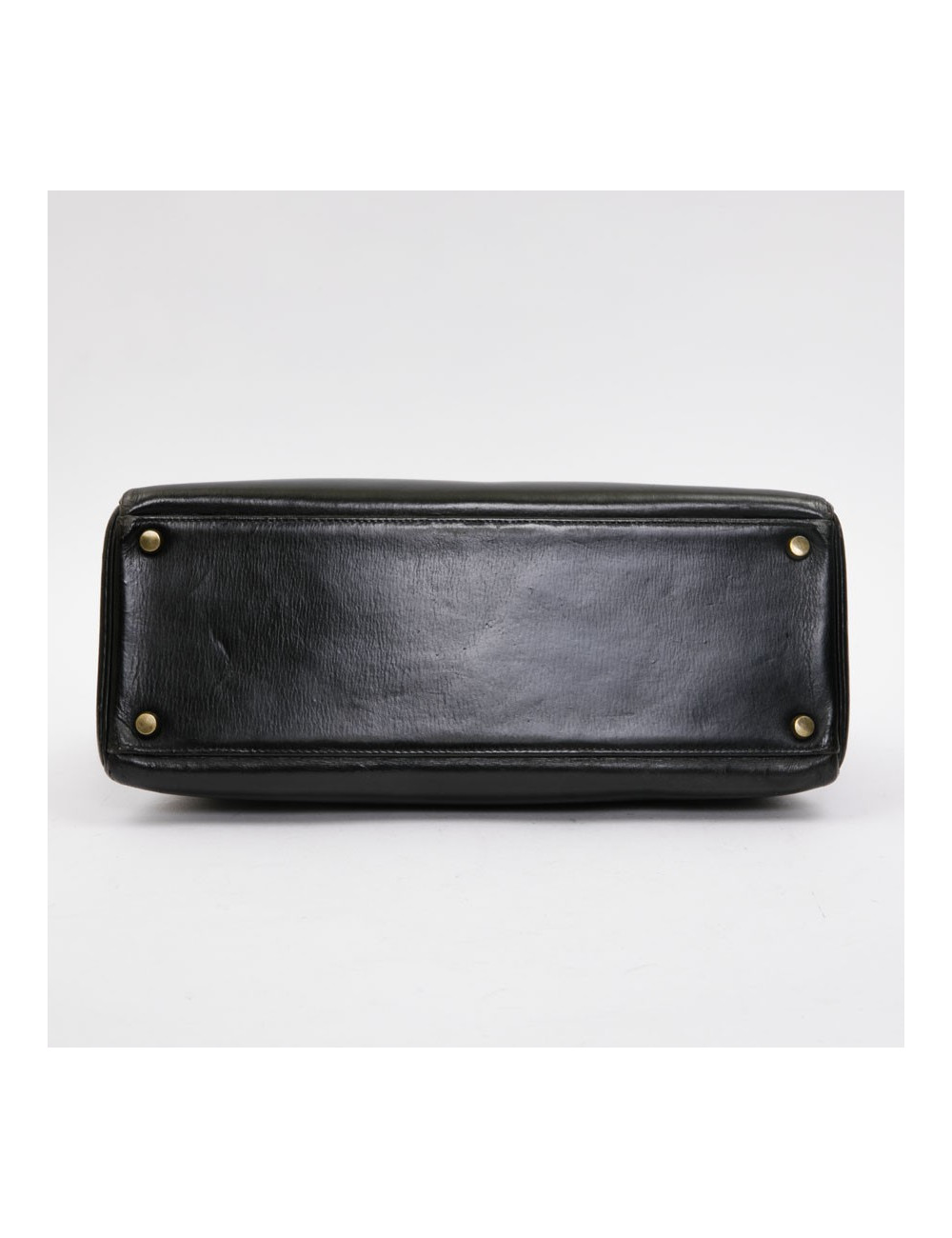 HERMES vintage Kelly 32 bag in black box leather