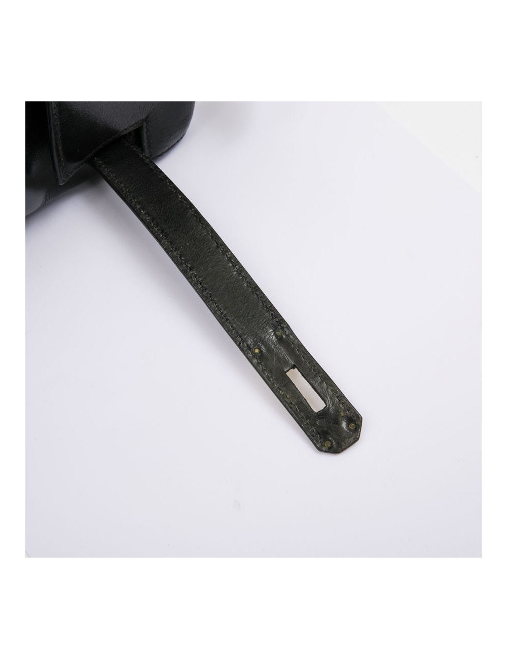 HERMES vintage Kelly 32 bag in black box leather