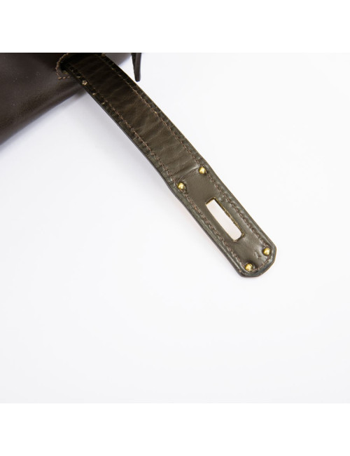 à réparer ac Kelly 28 HERMES avec bandoulière  cuir box marron  vintage