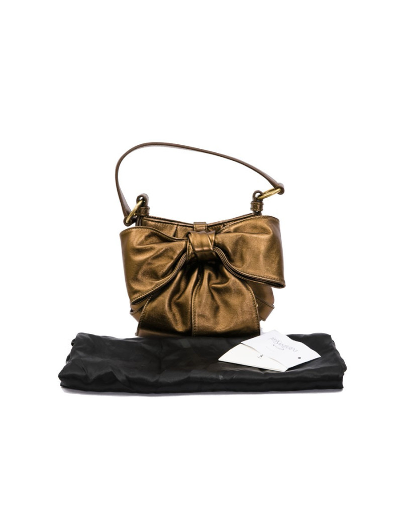 Sac "Bow" YSL SAINT LAURENT en cuir cuivré