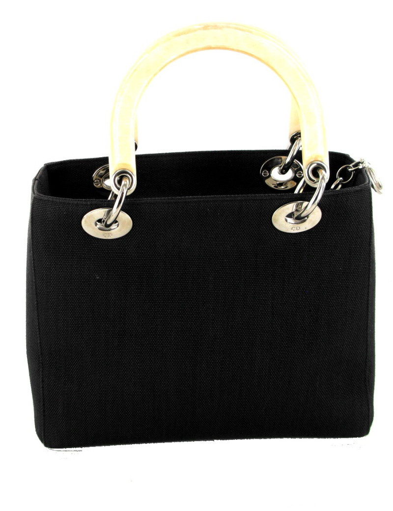 Sac LADY D  DIOR  collector  toile gris anthracite 