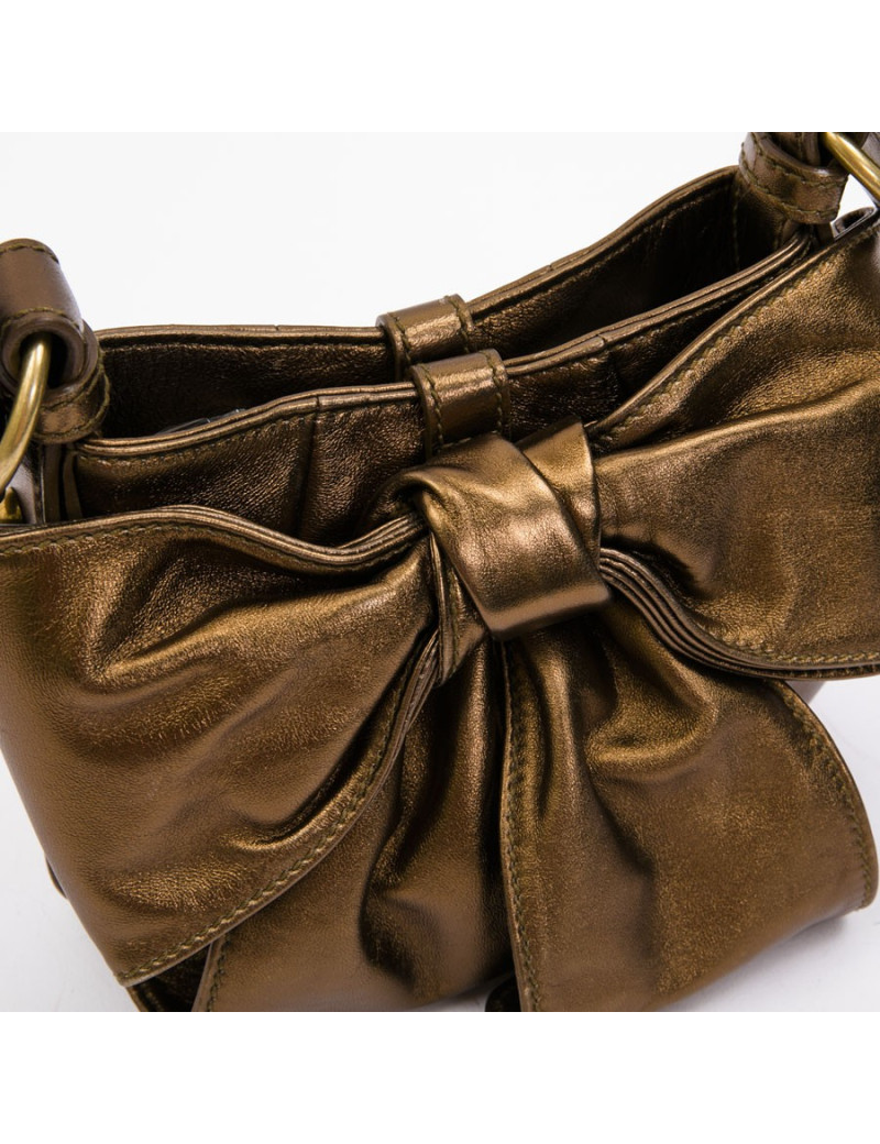 Sac "Bow" YSL SAINT LAURENT en cuir cuiviré 
