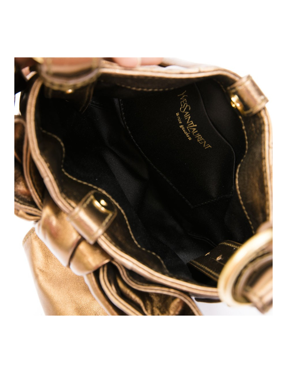 Sac "Bow" YSL SAINT LAURENT en cuir cuivré