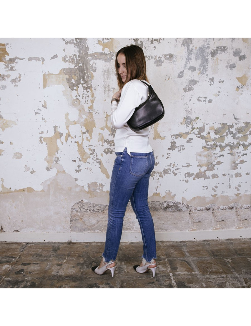 Sac GUCCI cuir noir épaules