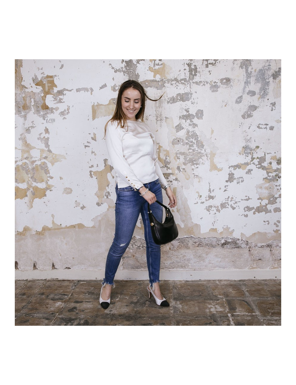 GUCCI bag in black smooth leather