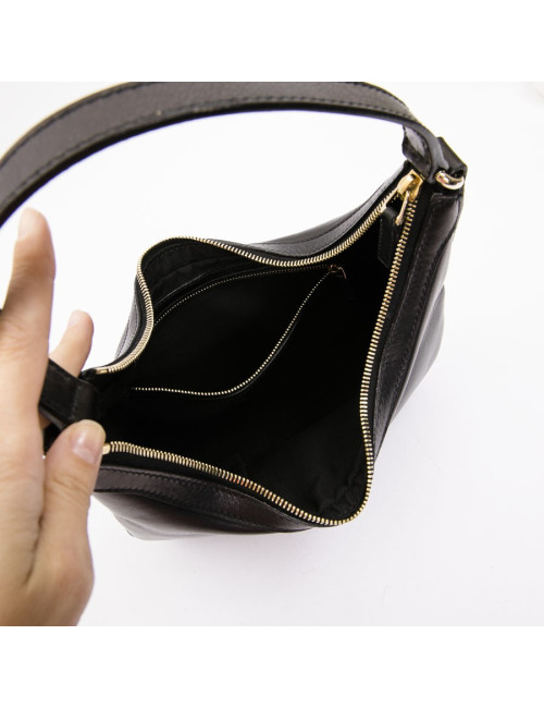 GUCCI bag in black smooth leather