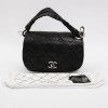 CHANEL flap bag in black quilted lambskin leather