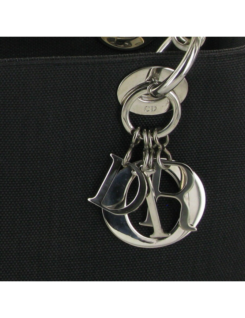 Sac LADY D  DIOR  collector  toile gris anthracite 