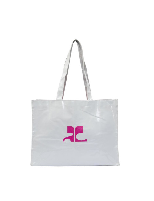 Cabas COURREGES en toile blanc