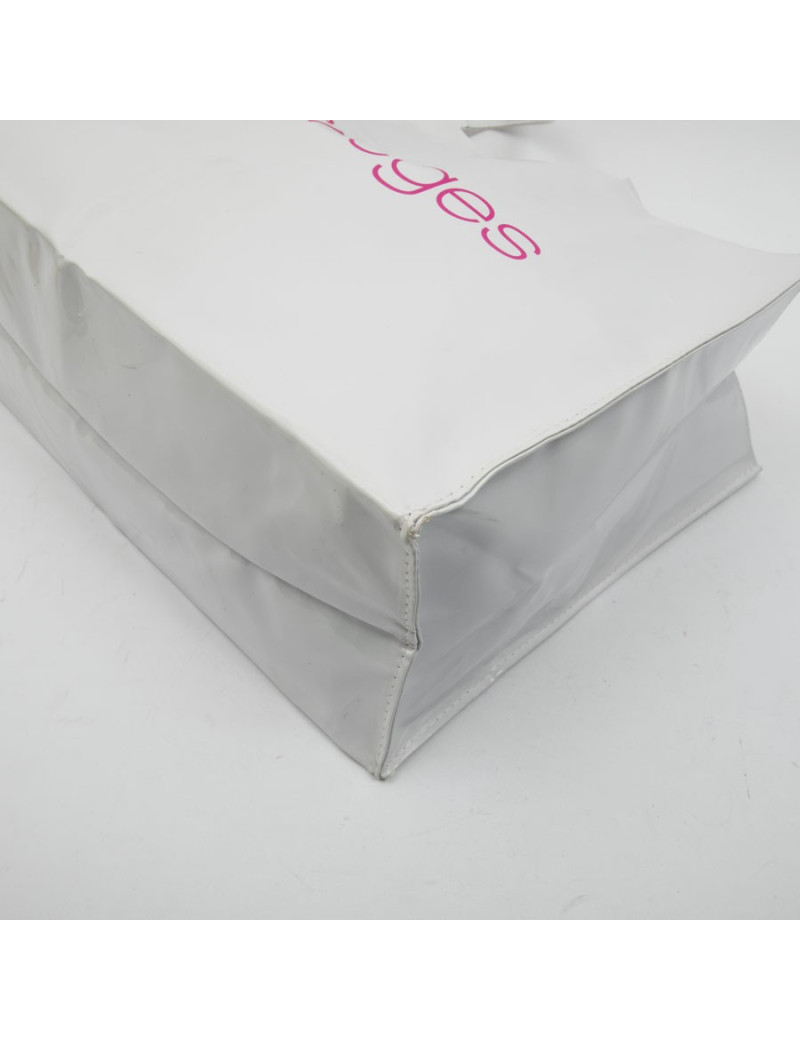 Cabas COURREGES en toile vernie blanche