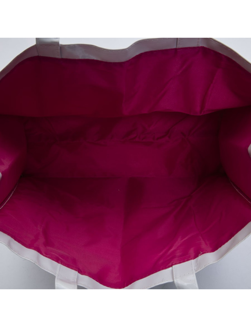 Cabas COURREGES en toile vernie blanche