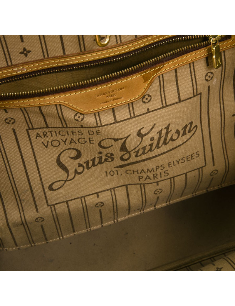 Sac Neverfull LOUIS VUITTON en toile Monogram 