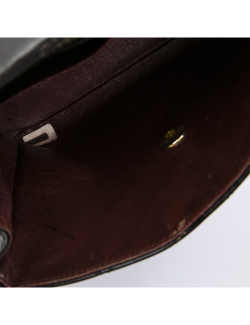 Mini sac CHANEL verni semi brillant noir