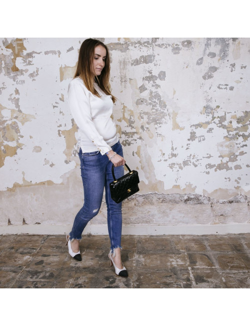 Mini sac CHANEL verni semi brillant noir