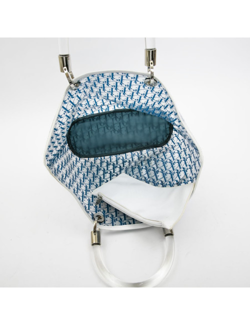 Sac DIOR monogram bleu plexi transparent 