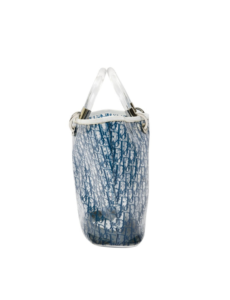Sac DIOR monogram bleu plexi transparent 