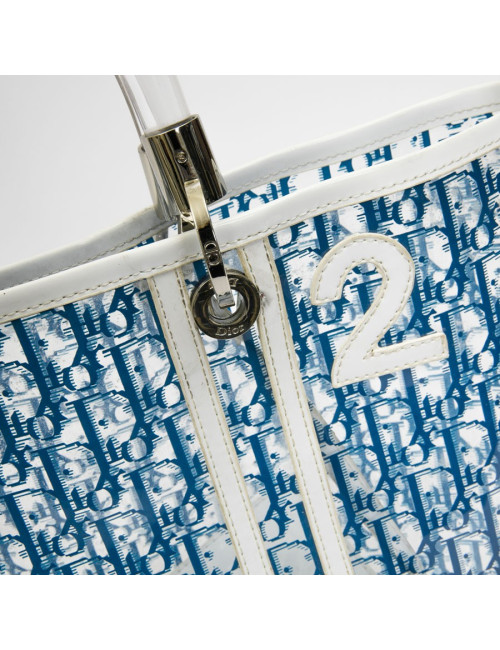 Sac DIOR monogram bleu plexi transparent 