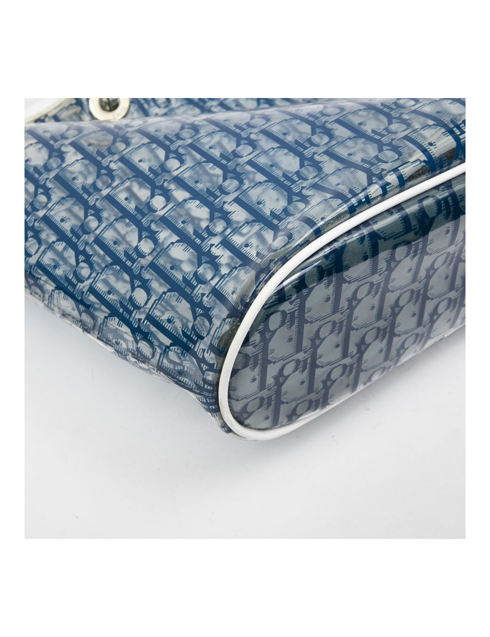 Sac DIOR monogram bleu plexi transparent 