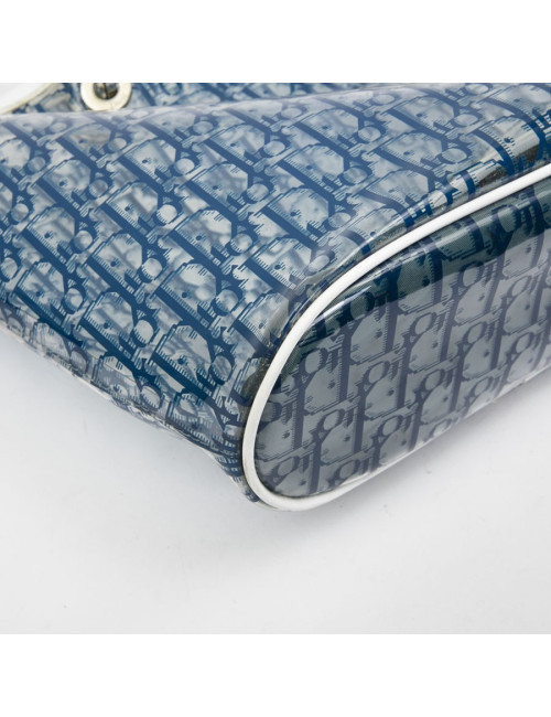 Sac DIOR monogram bleu plexi transparent 