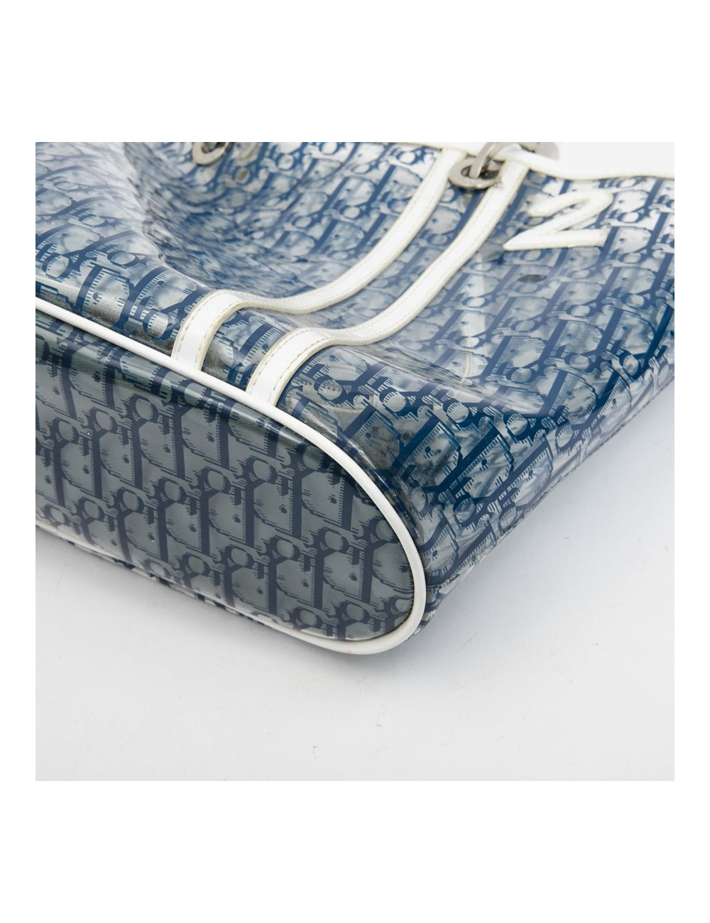 Sac DIOR monogram bleu plexi transparent 