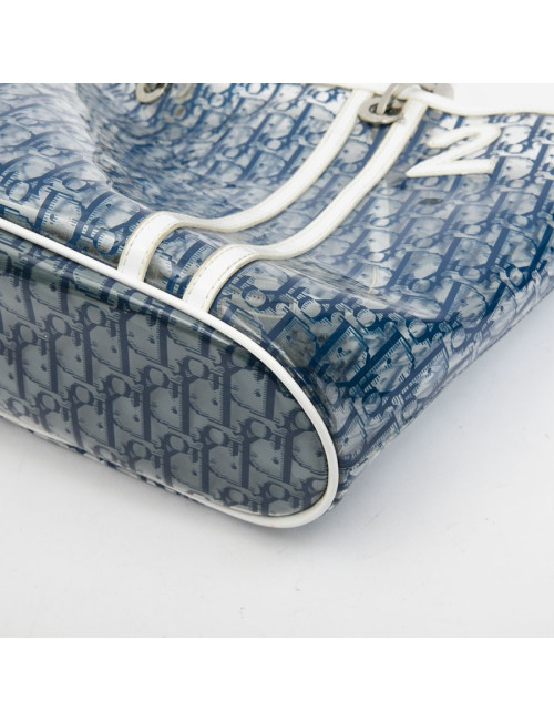 Sac DIOR monogram bleu plexi transparent 