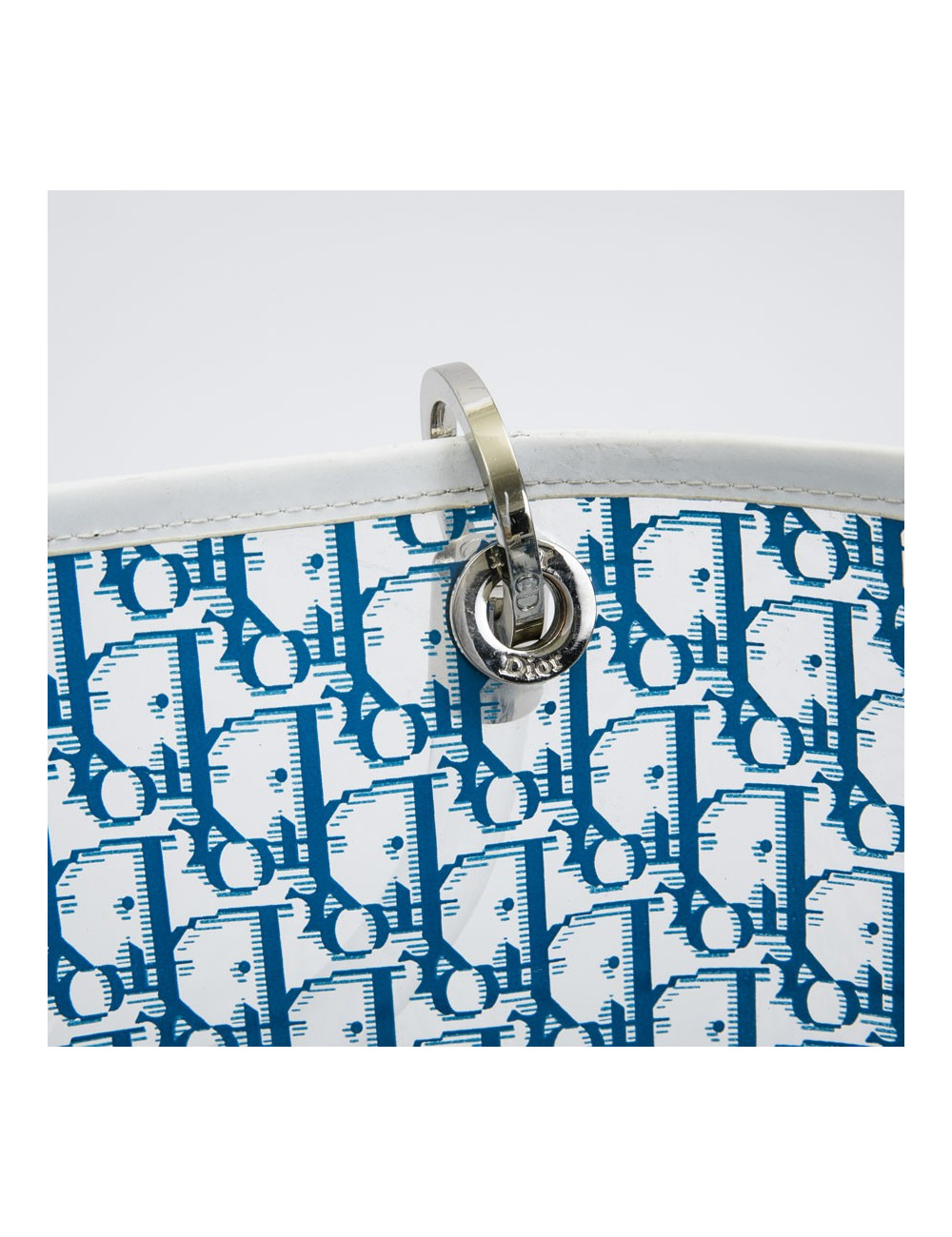 Sac DIOR monogram bleu plexi transparent 
