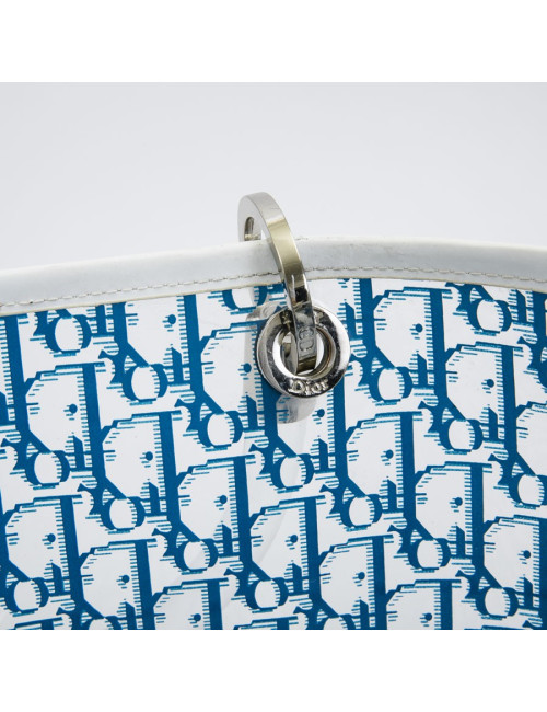 Sac DIOR monogram bleu plexi transparent 